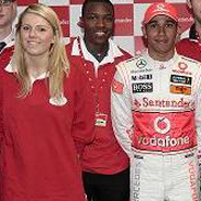 Hannah Gee and Lewis Hamilton